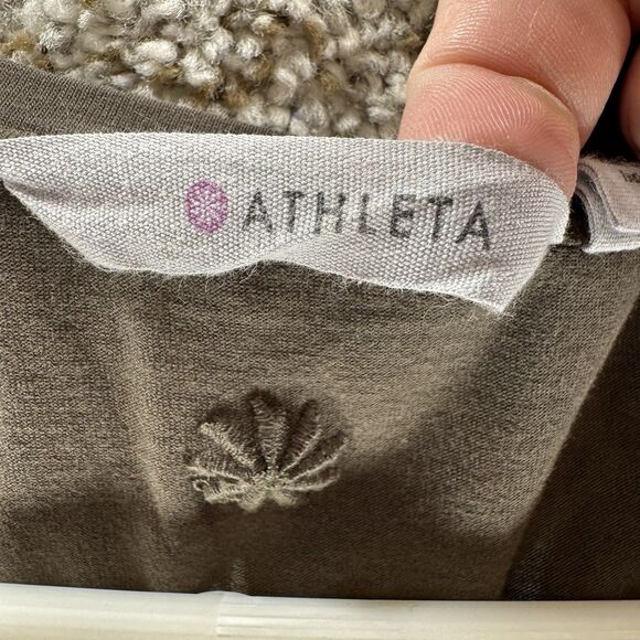 Athleta Shirt Womens Extra Large Gray Embroidered Tank Top Sleeveless Cotton - Picture 7 of 14